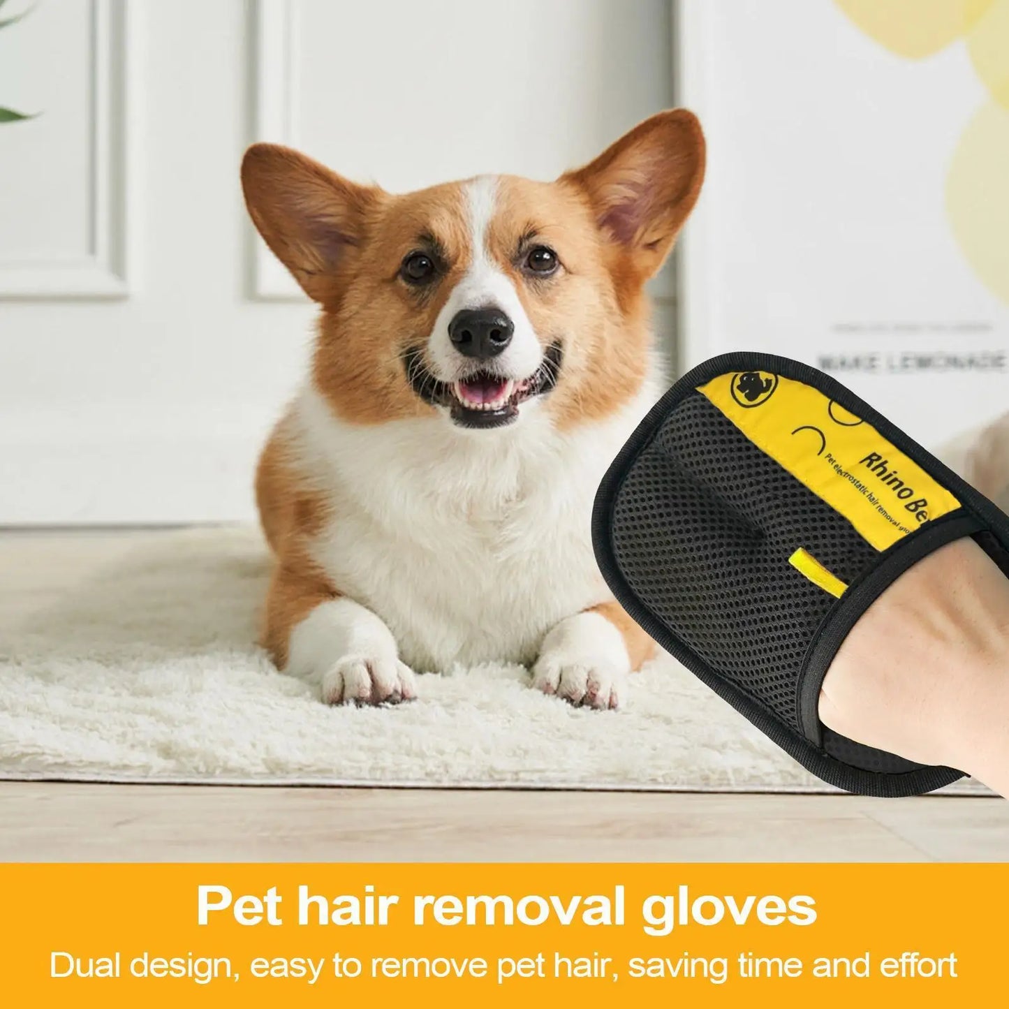 2PCS Double Sided Cat Grooming Gloves Pet Hair Removal Brush for Dog Shedding Electrostatic Cleaning Glove for Sofa Carpet Hot