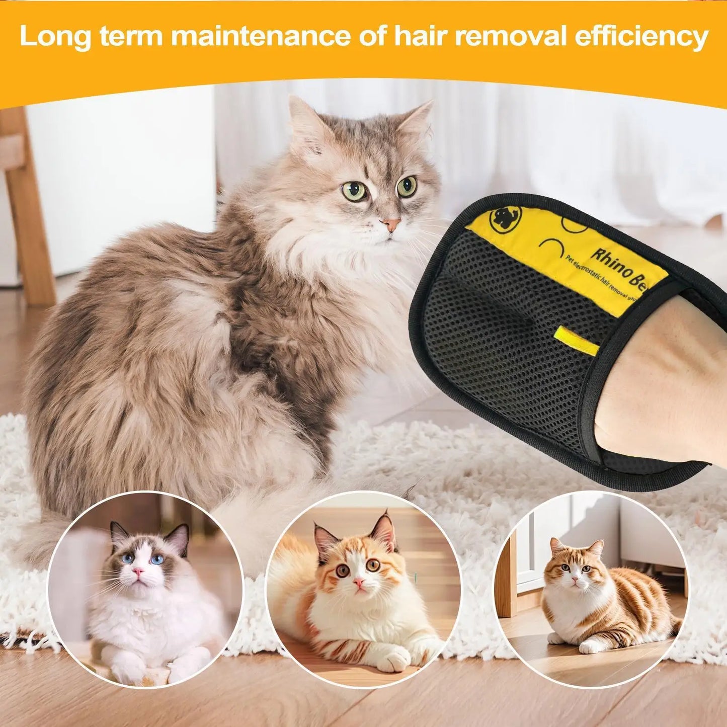 2PCS Double Sided Cat Grooming Gloves Pet Hair Removal Brush for Dog Shedding Electrostatic Cleaning Glove for Sofa Carpet Hot