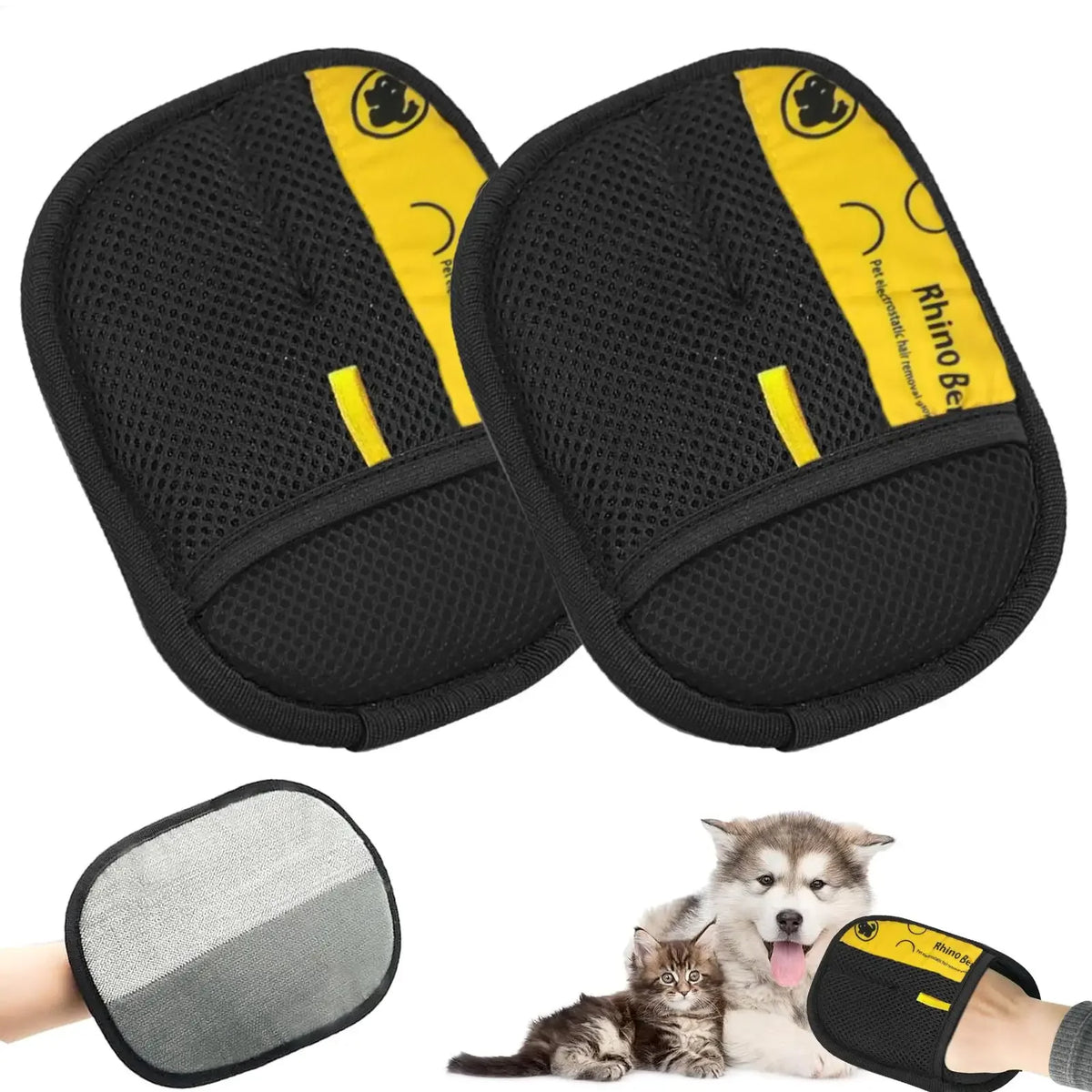 2PCS Double Sided Cat Grooming Gloves Pet Hair Removal Brush for Dog Shedding Electrostatic Cleaning Glove for Sofa Carpet Hot