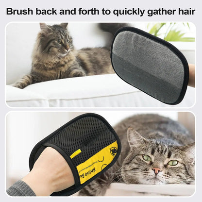 2PCS Double Sided Cat Grooming Gloves Pet Hair Removal Brush for Dog Shedding Electrostatic Cleaning Glove for Sofa Carpet Hot